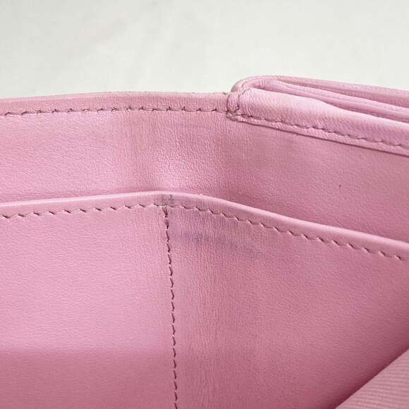 CHANEL Authentic Pink Lambskin Leather Wallet - Picture 7 of 9